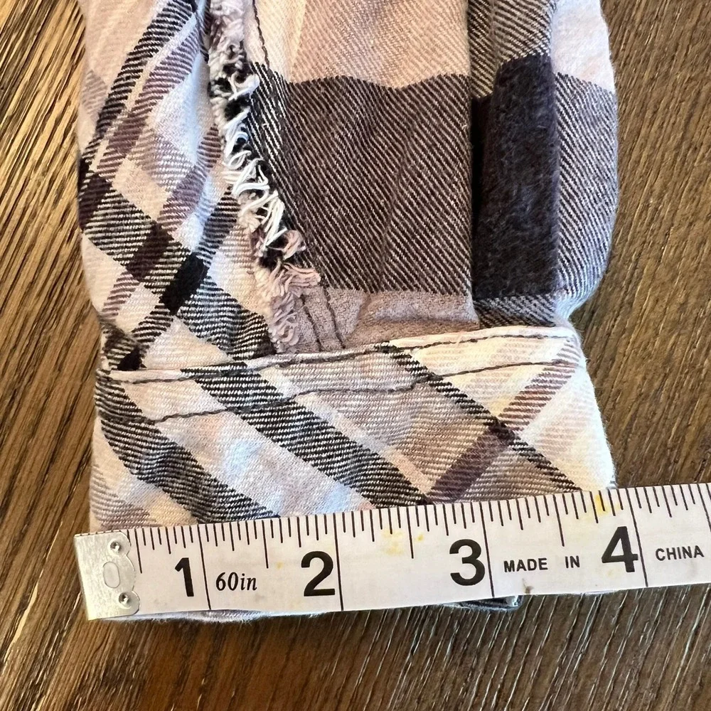 Free People We The Free Snap Button Down Cotton Flannel Boho Grunge Edgy S